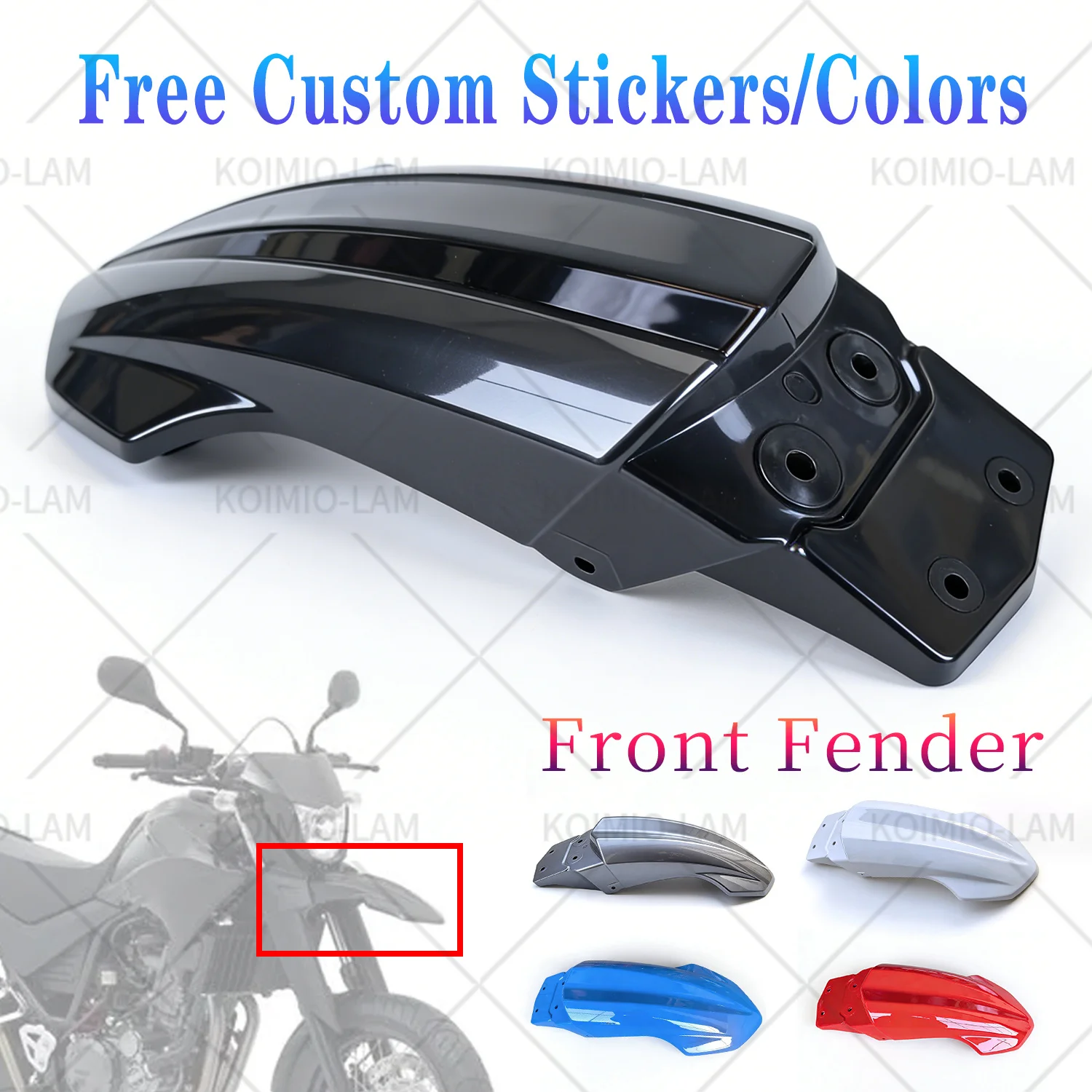 Motorcycle Front Fender Fit For YAMAHA XT660X 2004 - 2014 XTX660 XT 660 X Mudguard Tire Fairing Part