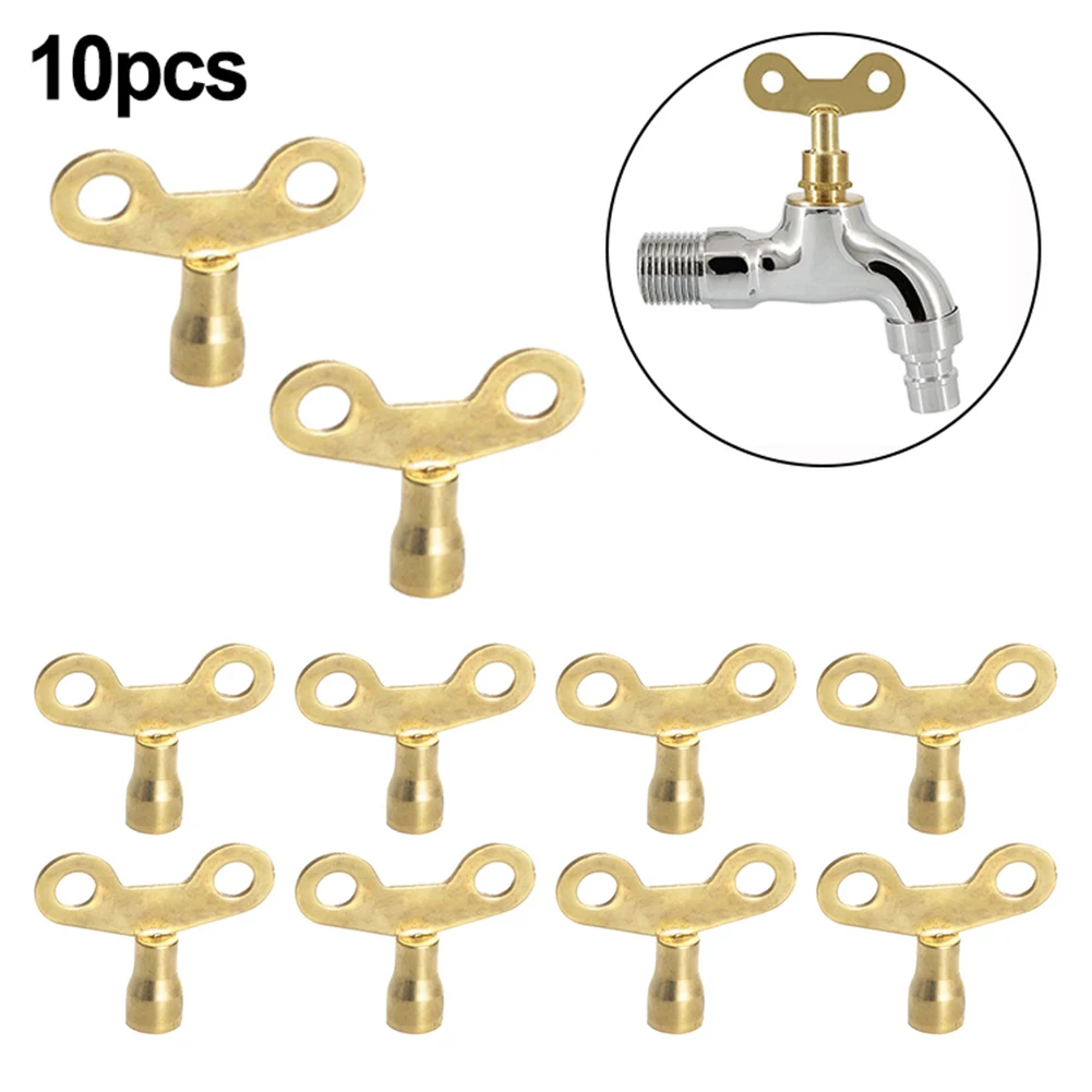 Home Fixtures Faucet Keys Home Exhaust Valve Faucet Key Gold Iron Quick Open Handle Radiator Pipe Valve Switch