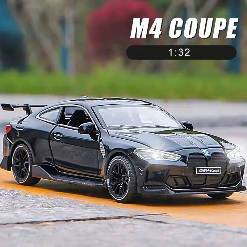

BMW M4 Coupe Sounds & Light Pull Back Car Simulation Diecast & Toy Vehicle 1:32 Alloy Collection Model Gifts For Children