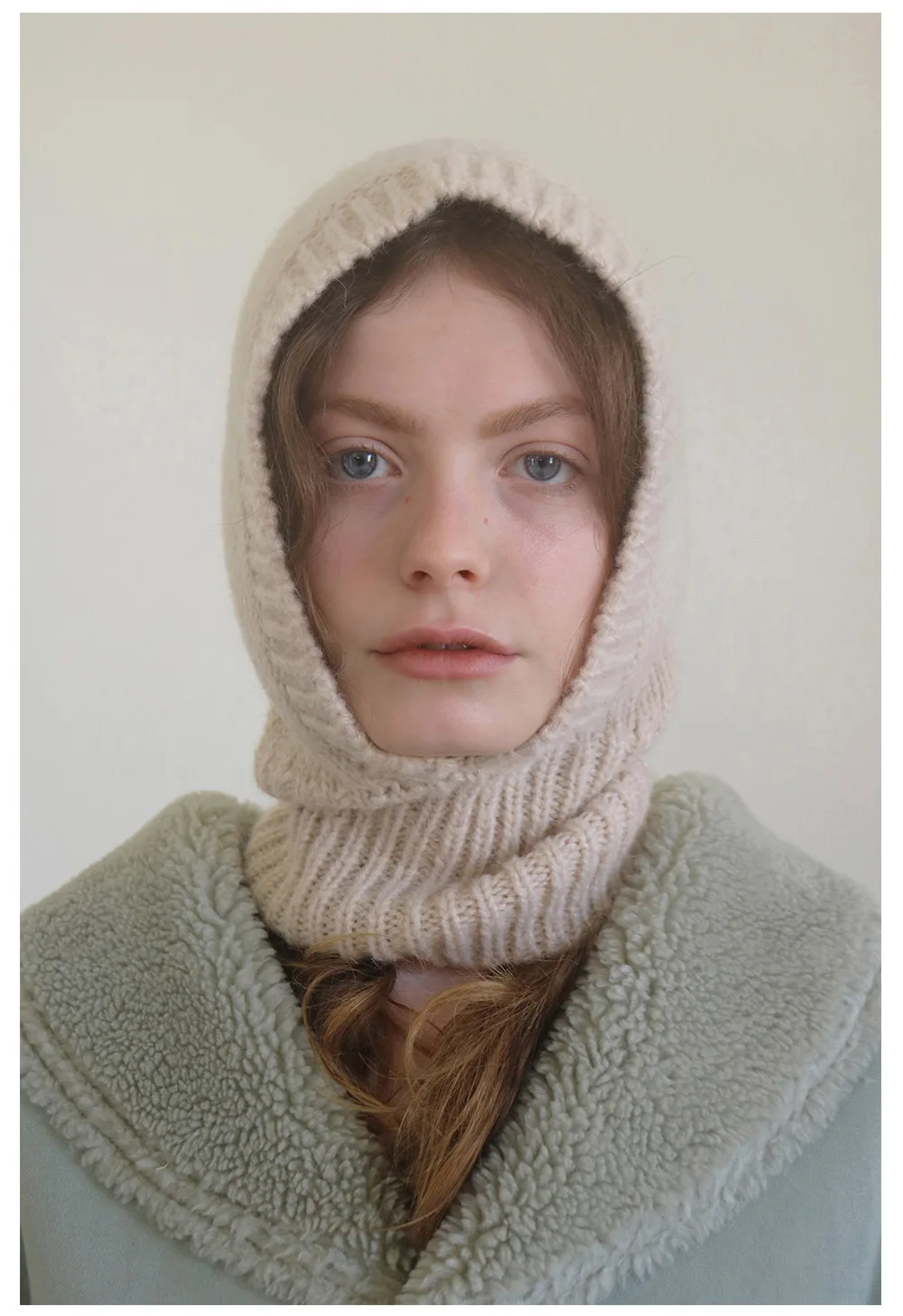20 % Wolle Strickmützen Winterwärmer Unisex Kapuzenmütze Halskragen Schal Mütze für Männer und Frauen Ski Beanie Hüte Kalte Mütze Sturmhaube Mütze – Detail 8