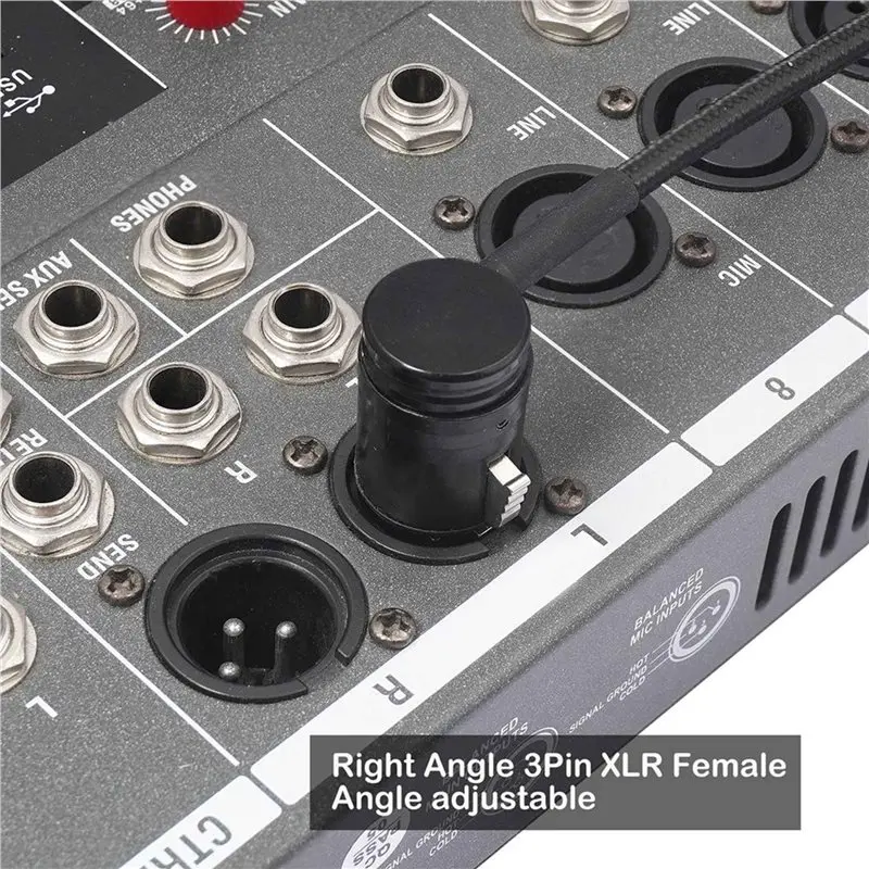 【DIGITAL GADGET】20X Male & Female Compact XLR Microphone Solder Adapter Adjustable 90° 3Pin XLR Solder Connector 3 PIN XLR Ends