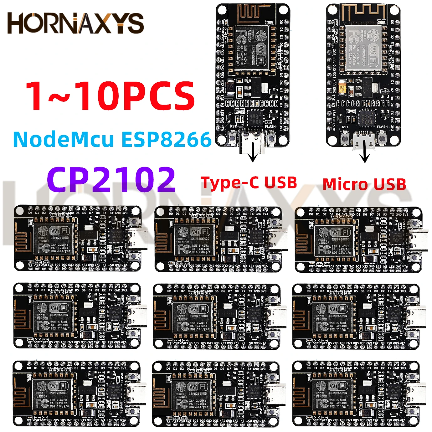 1-10 шт./беспроводной модуль CP2102 NodeMcu V3 V2 Lua WIFI плата разработки Интернета вещей на базе ESP8266 ESP-12E Type-c USB