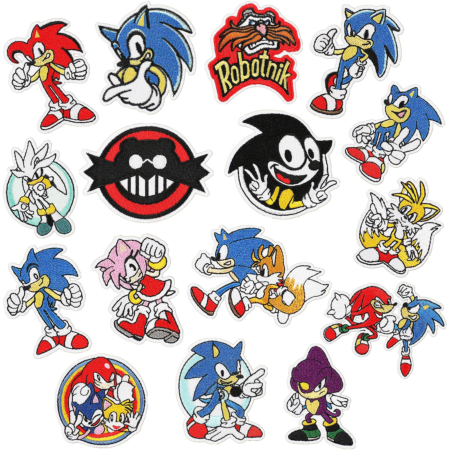 20style  Anime hedgehog Game Patch DIY Ironing Appliques Patches for Clothing Jacket Jeans Rock  Cartoon anime cloth sticker