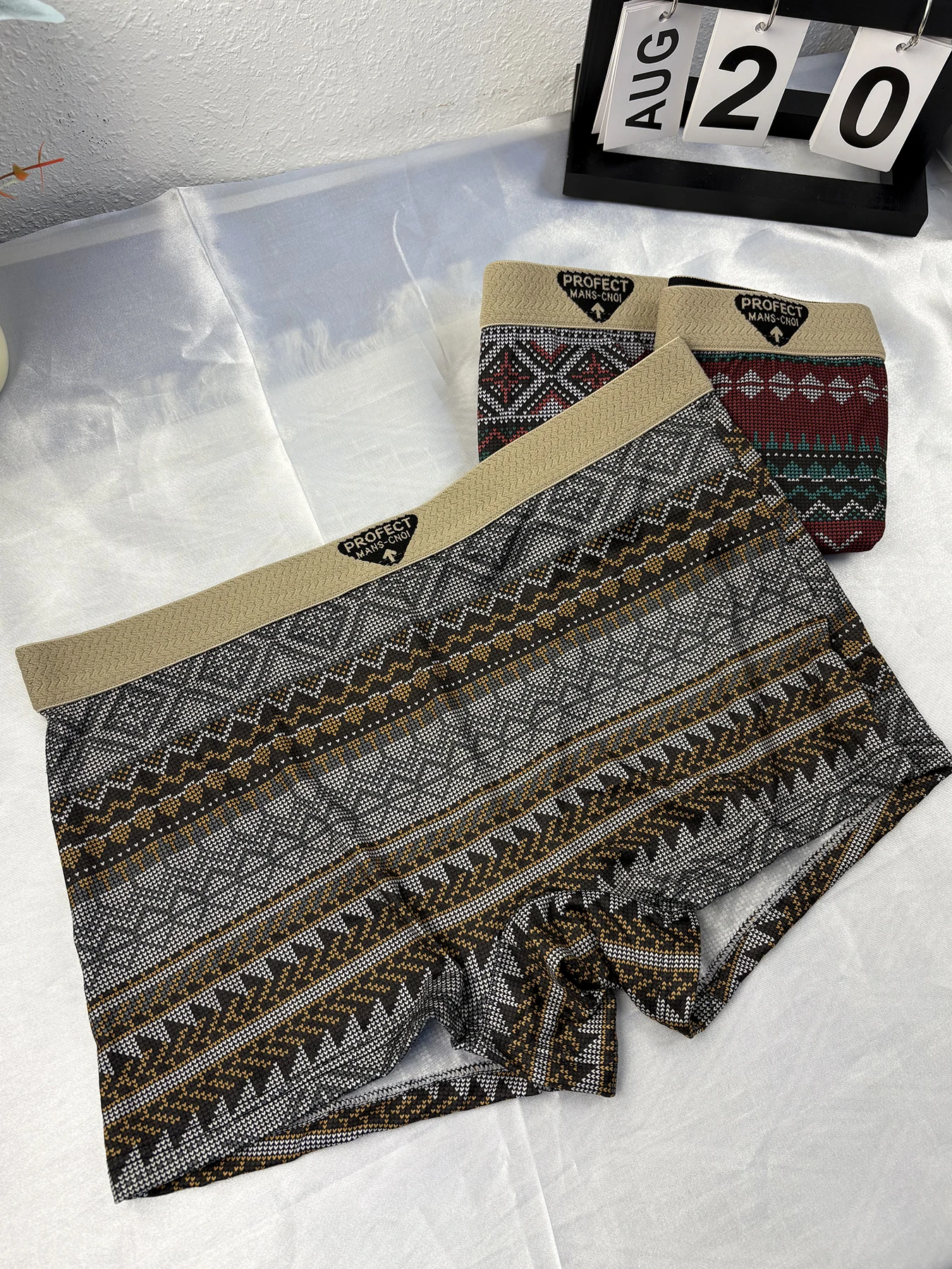 3Pcs/Set Plus Size Women's Geometric Print Underwear Simple Panties Female Breathable Underpant Ladies Cozy Lingerie Boxer Sport