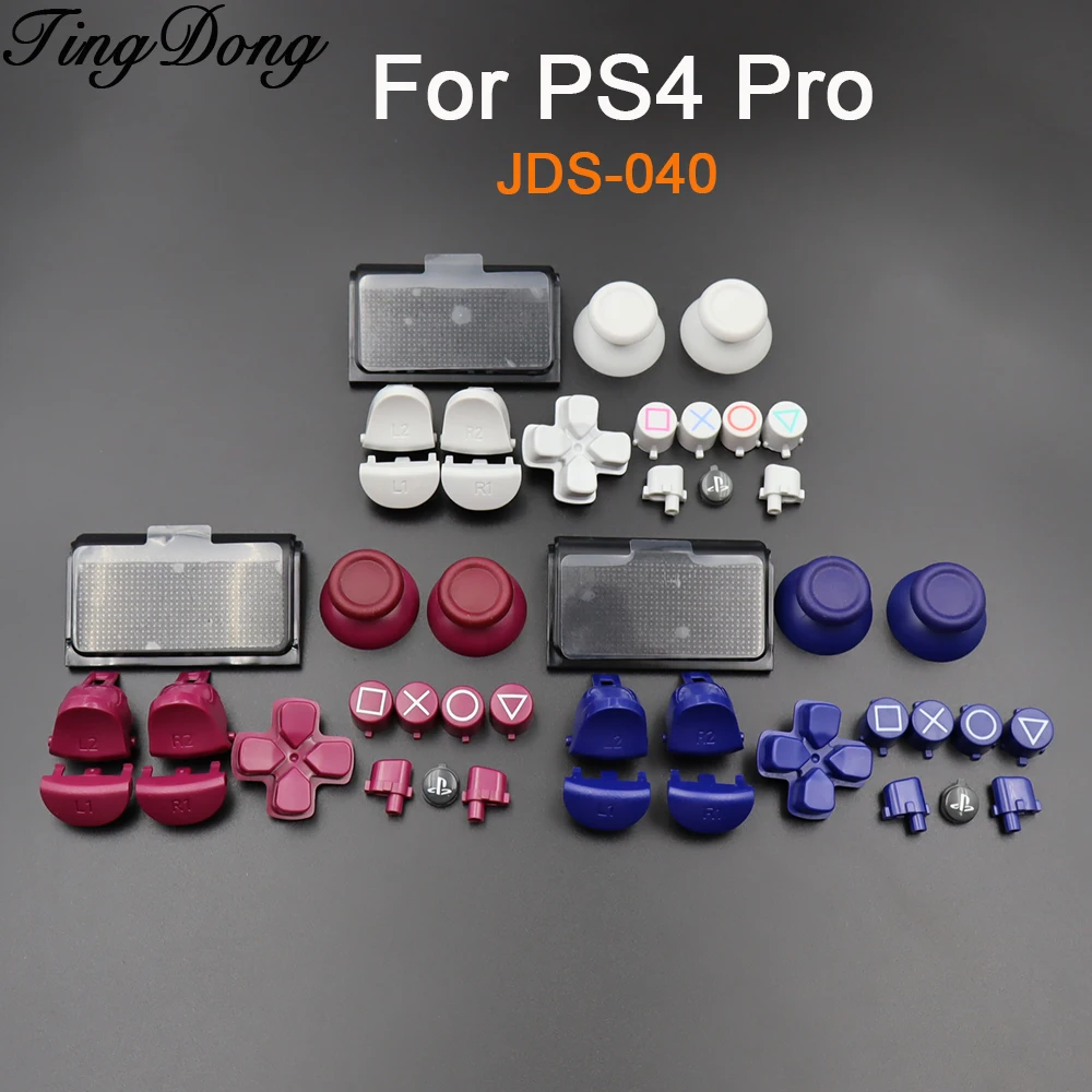 1 أزرار كاملة D-Pad L1 R1 R2 L2 الزناد لوحة اللمس أيقونة عمل أزرار المفاتيح لسوني PS4 برو JDS-040 تحكم إصلاح أجزاء