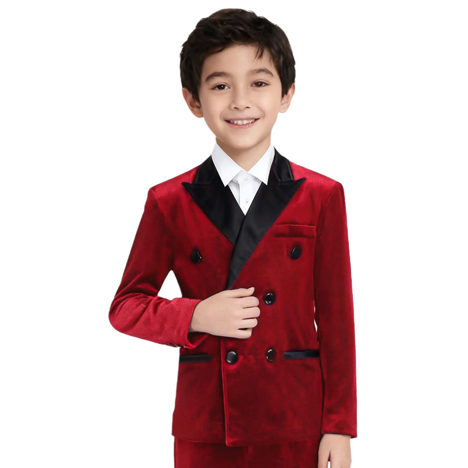 الصبي عيد الميلاد شهم بدلة مخملية سترة مهرجان ازياء البريطانية الحلل خمر حفلة عيد الميلاد السنة الجديدة كرنفال ملابس خارجية