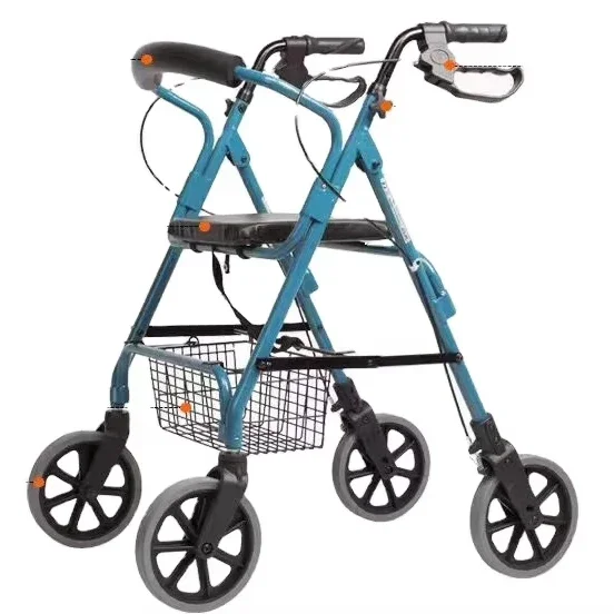 

pmt1Four wheeled mobile chair shopping cart foldable lightweight walking aid