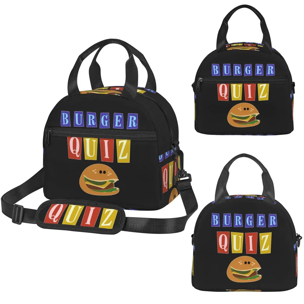

Термосумка для обедов Burger Quizz New Logo для женщин, офисная термосумка-холодильник, герметичный ланч-бокс