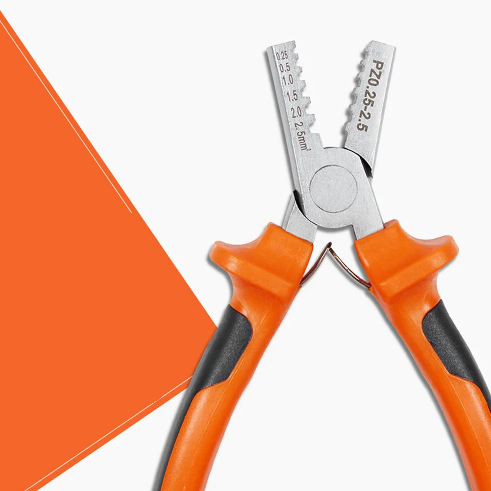 

Wire Crimping Pliers Terminal Insulation Clamp 0.25-2.5mm2 Manual Wiring Tool Durable Steel Head Easy Operation