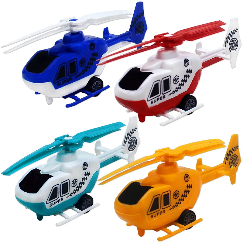 Children's Simulation Helicopter Toys Creative Inertia Helicopter Boy Birthday Gift Pull Back Car Children's Boys Birthday Gift