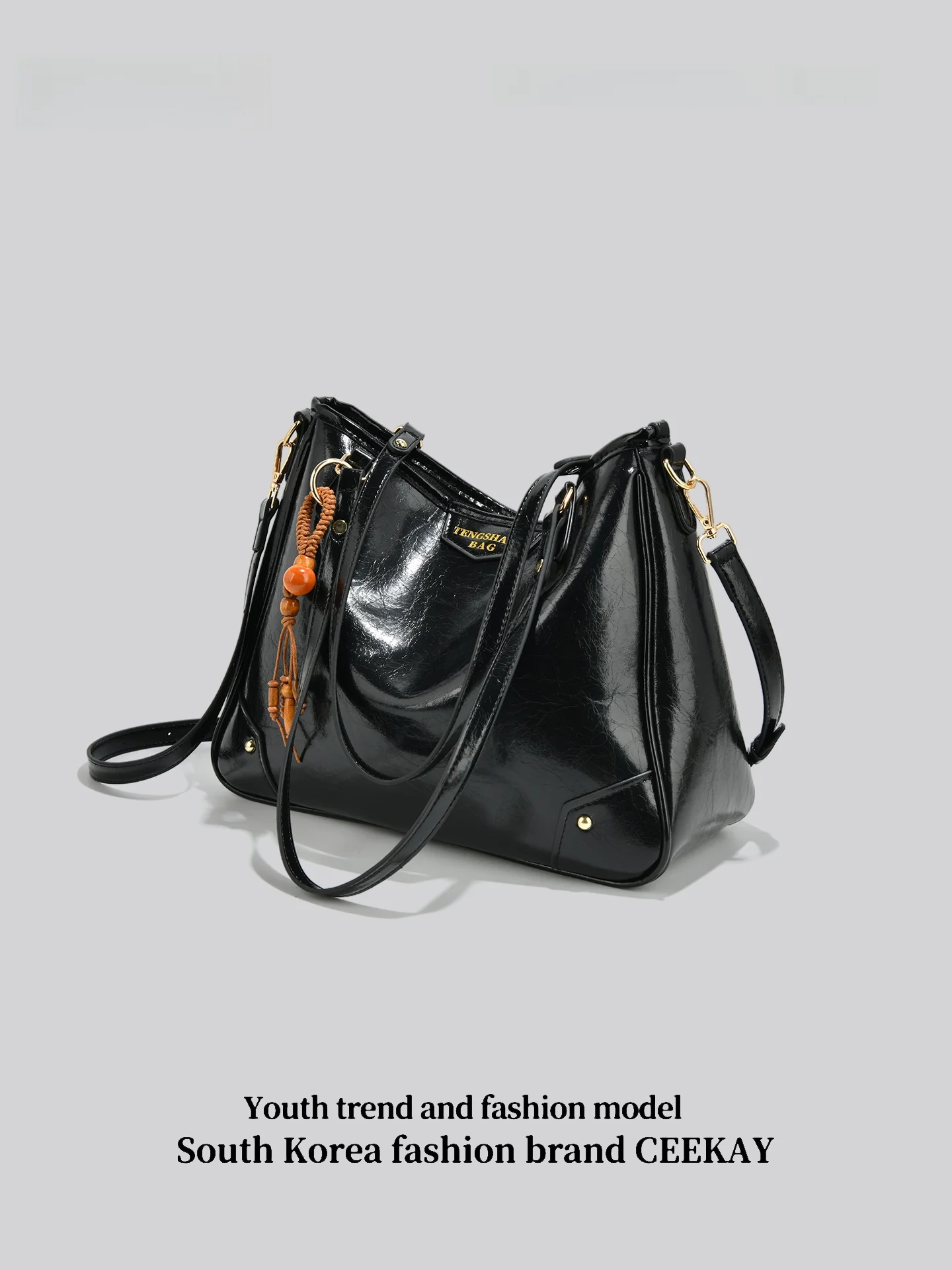 

Ceekay Original Design Women's Bag 2026 New Black Tote Bag High Quality Large Capacity Commuter Crossbody Bag