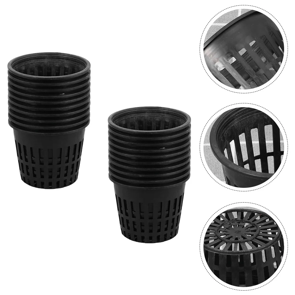 

50 Pcs Succulent Planting Pot Orchid Planter Pots Plastic Nursery Mini Aquatic Baskets for Pond Plants Net Cups