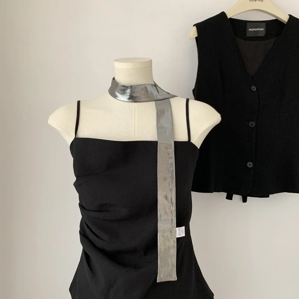 

Головной убор Y2K, жидкий серебряный шарф для волос, повязка на голову в стиле хип-хоп, лазерная цветная повязка для волос, тонкий шарф, мягкая накидка, бандана в стиле панк для девочек