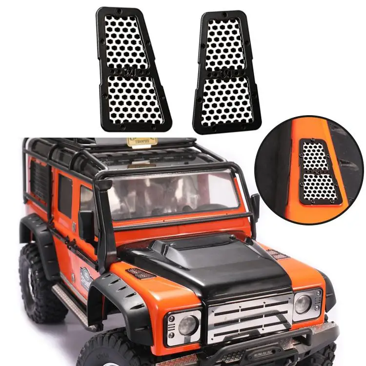 Filtro de ar para carro rc, tampa de entrada de ar de grande fluxo para trax trx4 axial scx10 defender d90 d110 série rc modelo peças de carro