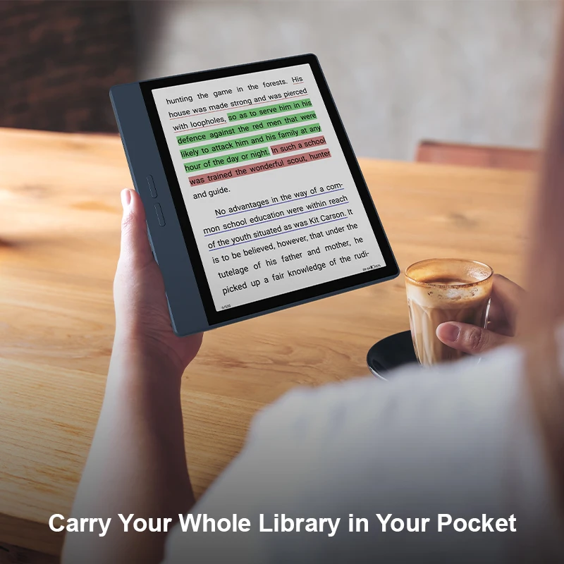 قارئ الكتب الإلكترونية Bigme B7، كتاب إلكتروني بشاشة حبر إلكترونية ملونة مقاس 7 بوصات، 300 نقطة في البوصة، نظام تشغيل Android14، 8 جيجابايت + 128 جيجابايت، تابلت ePaper مع مكالمات 4G