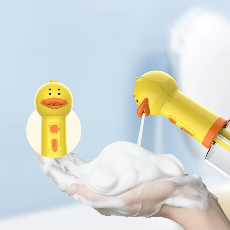 Yellow Duck Pet Cleaning Bathing Electric Foam Machine Usb Charging Automatic Soap Dispenser Foam Machine Pet Accessories