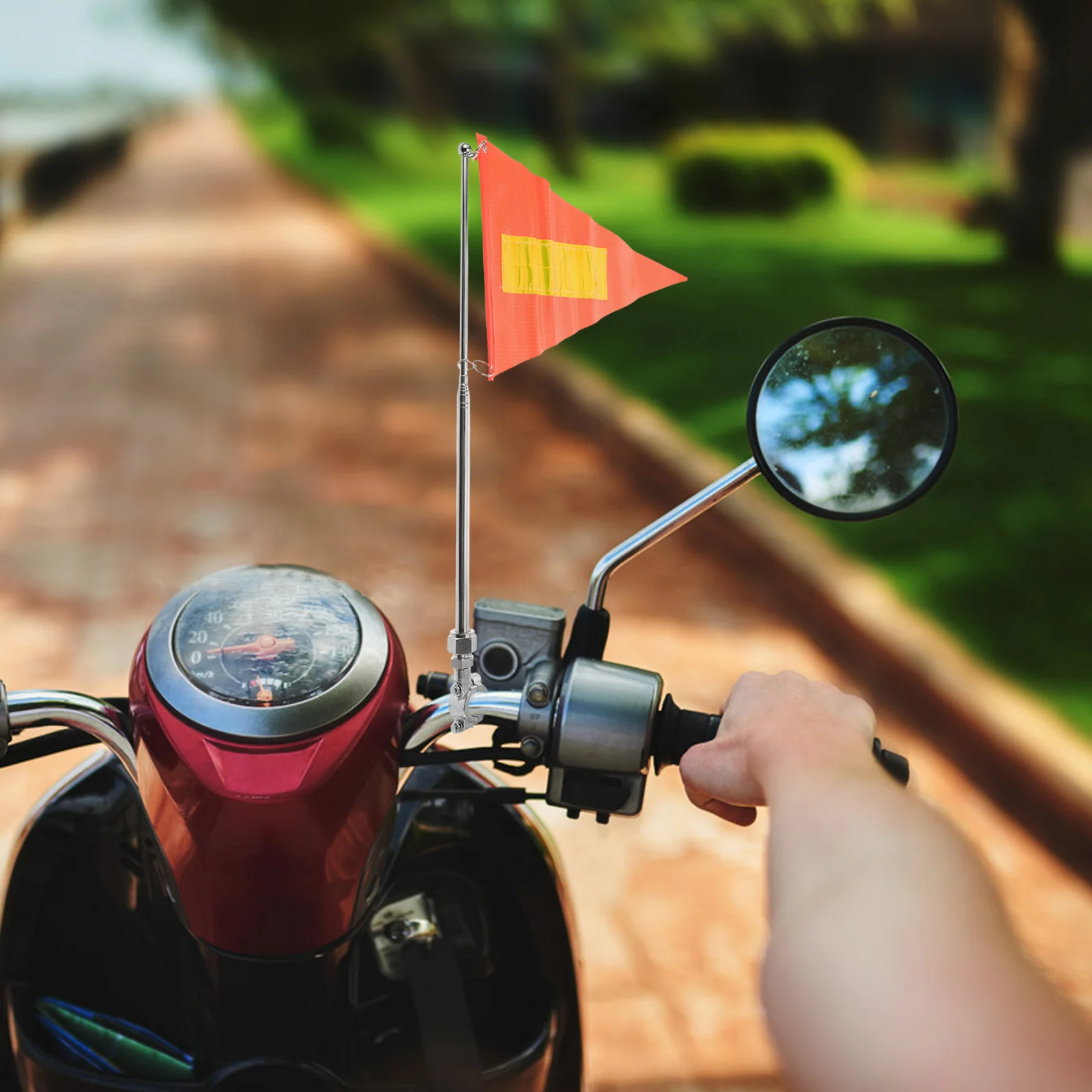 

Adjustable Motorcycle Bicycle Flag Pole Reflective Safety Flag for Bike Trailer Off Road Atv Electric Bike Bicycle Flags