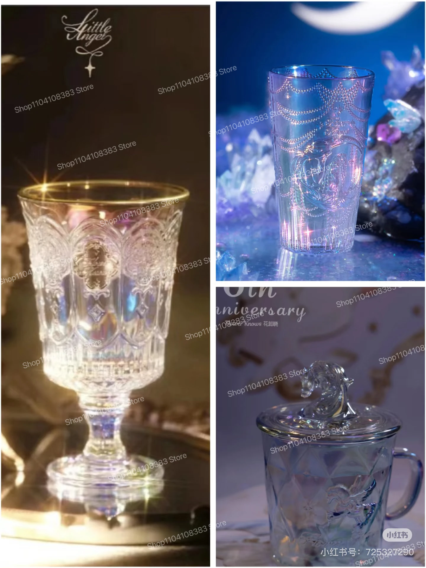 

Flower Knows Little Angel Series Peripheral Goblet Cold Water Cups New Year Large Cup