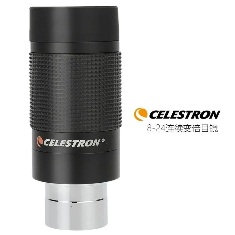 Celestron High Power 8 to 24mm 1.25 Inch Zoom Eyepiece Fully Multi Coated 6 Element 4 Group Zoom Lens Telescope Accessory