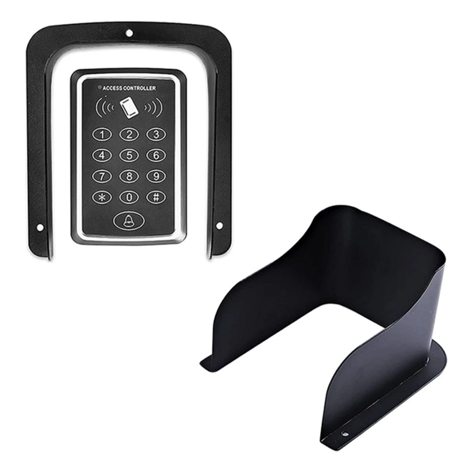 Entryway Chime Rain Cover Matte Black Metal Entryway Chime Hood Outdoor Protection Mounting Holes Included Screws