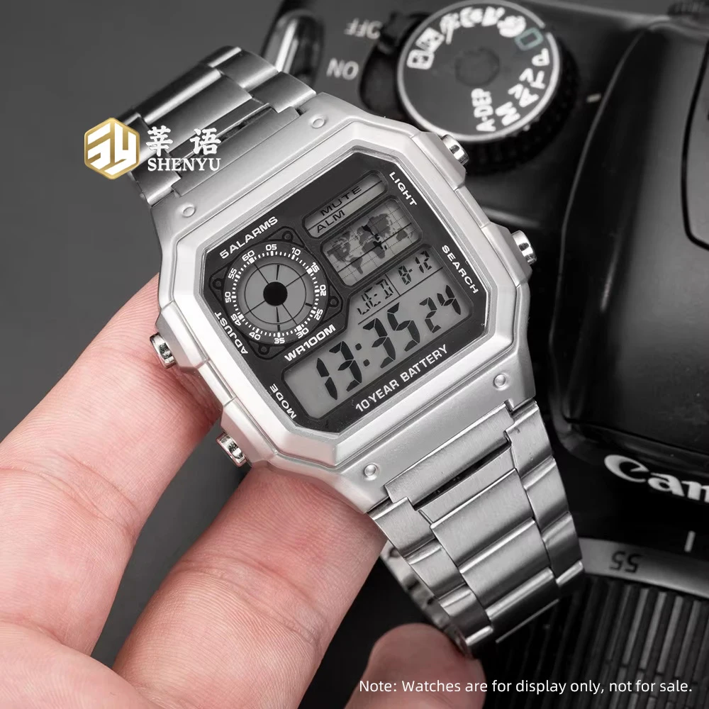 Корпус для часов Shenyu для casio 3299 AE-1200 304, металлический безель из нержавеющей стали, модный корпус с зеркальным стеклом, водонепроницаемое кольцо, бесплатные инструменты