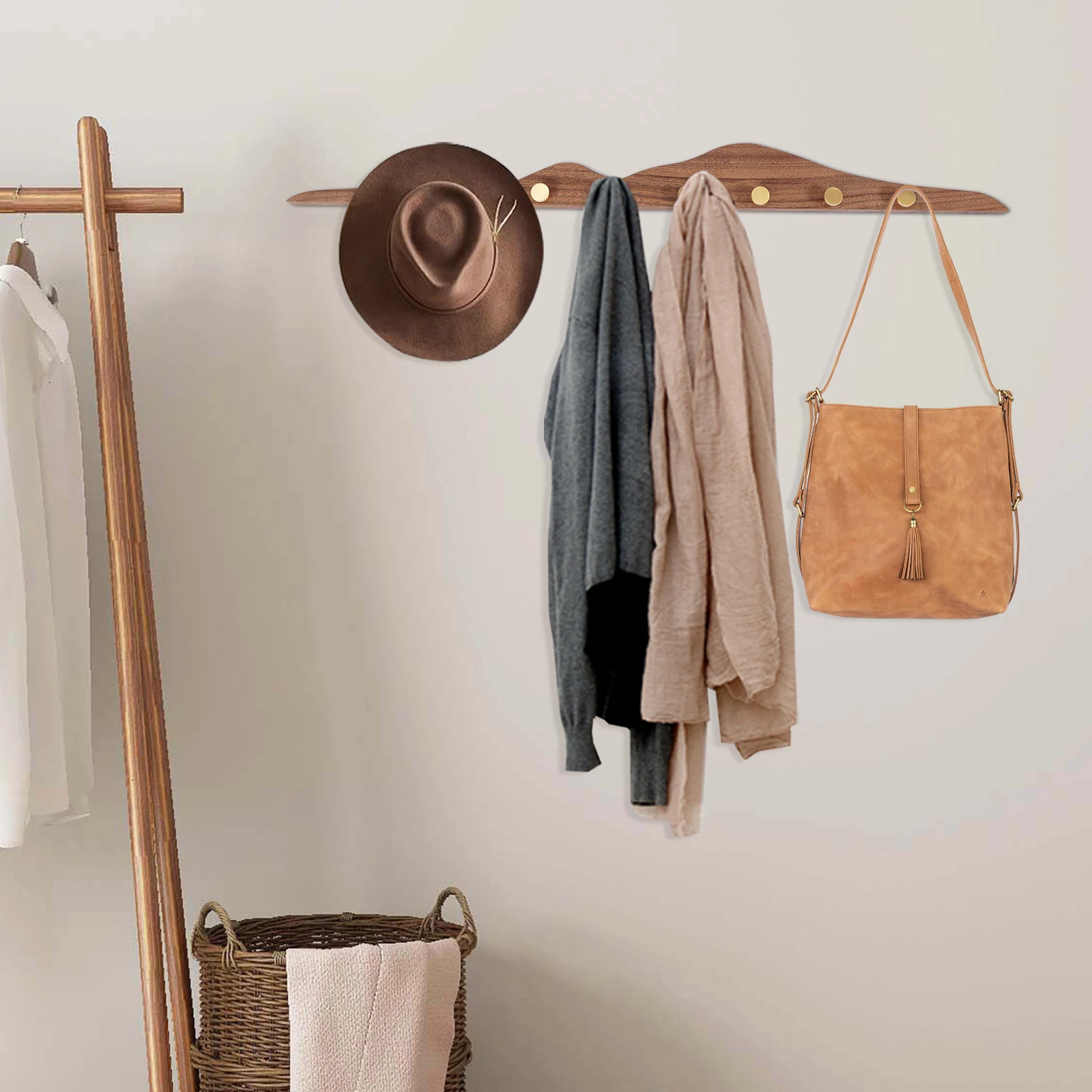 

8-Hooks Creative Coat Hooks Wall Decoration Hooks Coat Key Bag Wall-Mounted Hooks