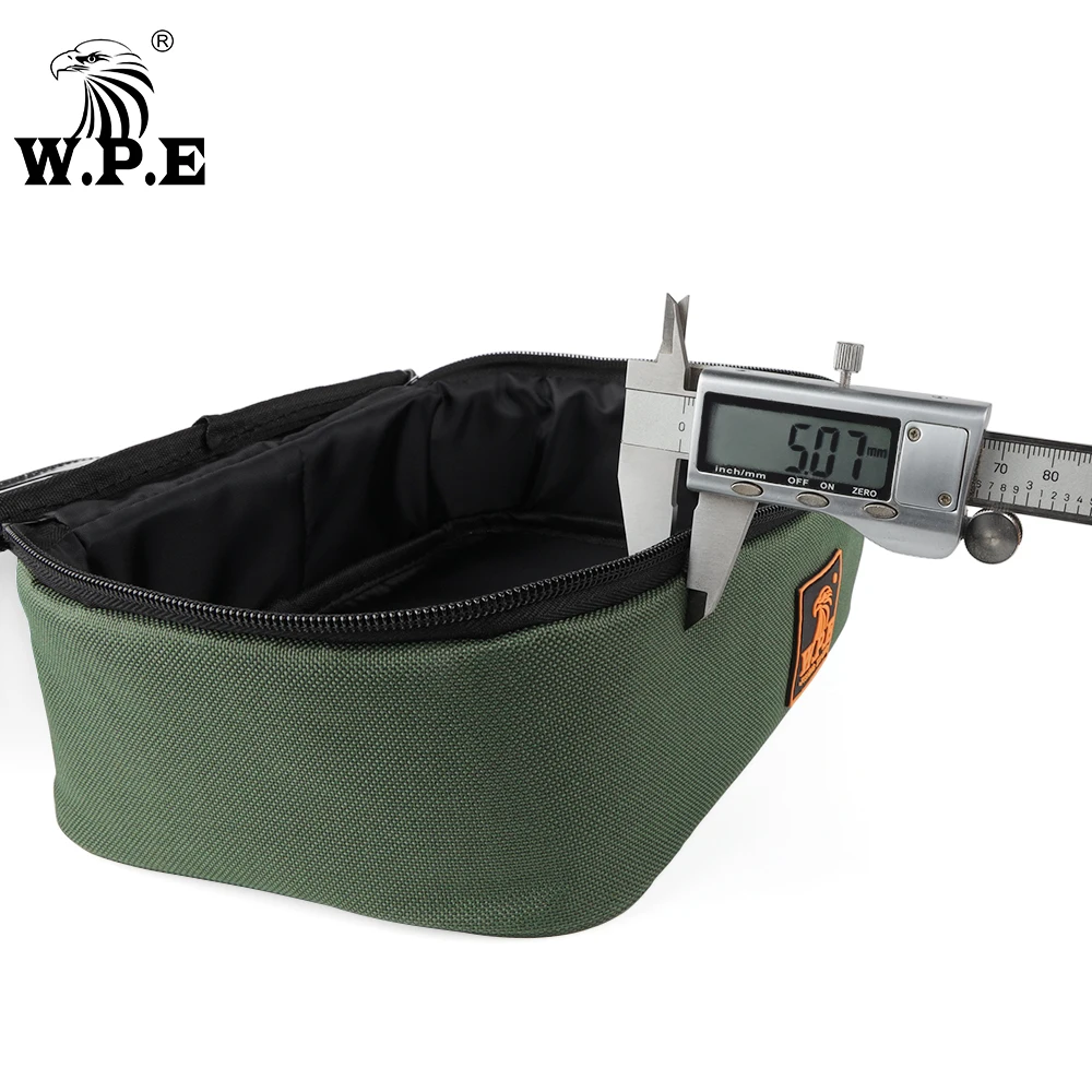 W.P.E 1 Uds bolsa de pesca de carpa multiusos 600D PVC Oxford multifunción carrete de pescado línea señuelo bolsa de herramientas accesorios de