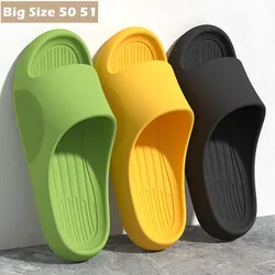 Big Size 36-51 Men Flip Flops Women Soft EVA Thick Sole Slides Summer Beach Sandals Couples Slippers Home Non Slip Bathroom Shoe