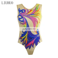 LIUHUO Figure Skating Dress Women's Girls' Ice Performance Rhythmic Gymnastics Competition Leotard Kids Aerobic Unitard Tights