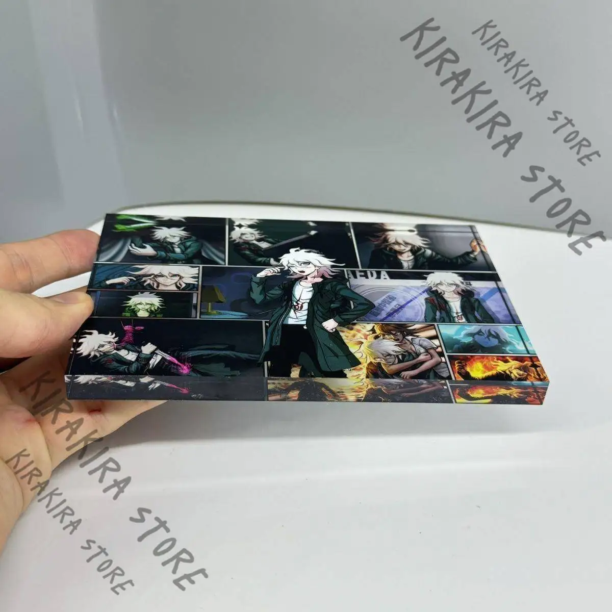 Danganronpa Nagito Komaeda الاكريليك الطوب جونغ الدائمة علامة أنيمي مؤشر مجلس الديكور تأثيري حامل لوحة هدية عيد الميلاد