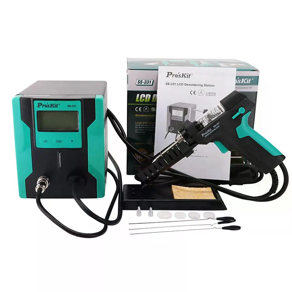 Pro'sKit SS-331H 90W antistatico LCD digitale elettrico pompa dissaldante a vuoto pistola a ventosa a saldare per la riparazione di circuiti stampati PCB
