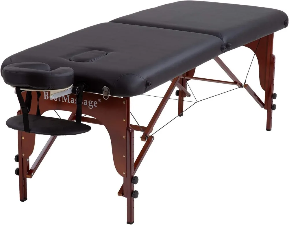 

BestMassage Portable Massage Table Massage Bed SPA Bed Height Adjustable 2 Fold Massage Table 77 Inch Long 30 Inch Wide