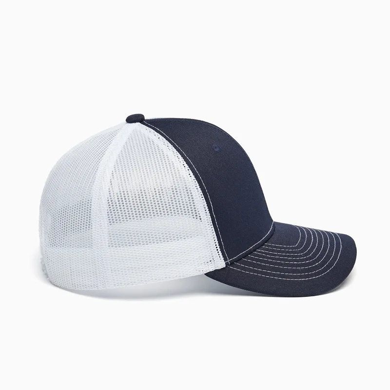 Two-tone Curved Flat-Brim Baseball Cap, Sports Hat, Sunshade Mesh Cap, Trucker Baseball Cap
