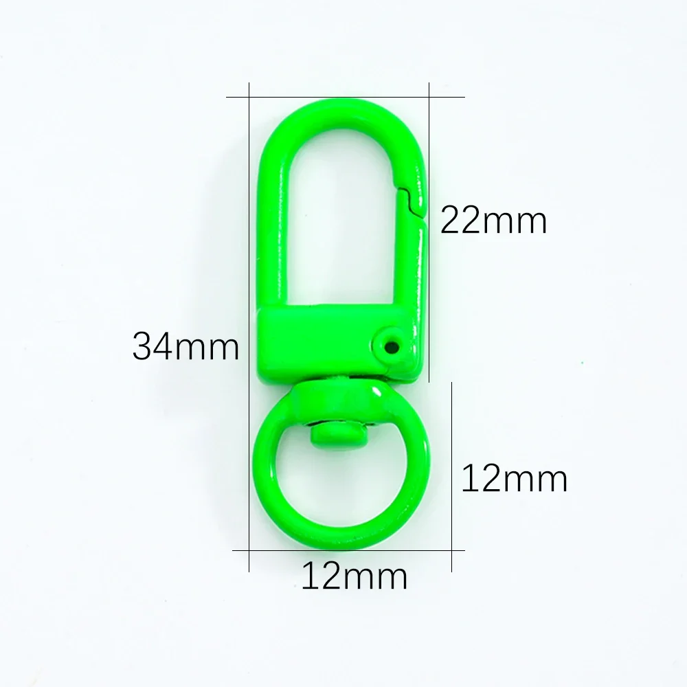 5pcs Flourescent Colorful Lobster Clasps Hooks Key Chain Dolls/Label Hand Tag Connector Fits Jewelry Making DIY Accessories