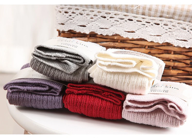 Ircomll 2 Paar Baby-Mädchen-Strumpfhosen, warme Leggings, Baumwoll-Tanzstrumpfhosen für Mädchen, einfarbige Strumpfhosen für Prinzessinnen, Kinderhosen – Detail 8