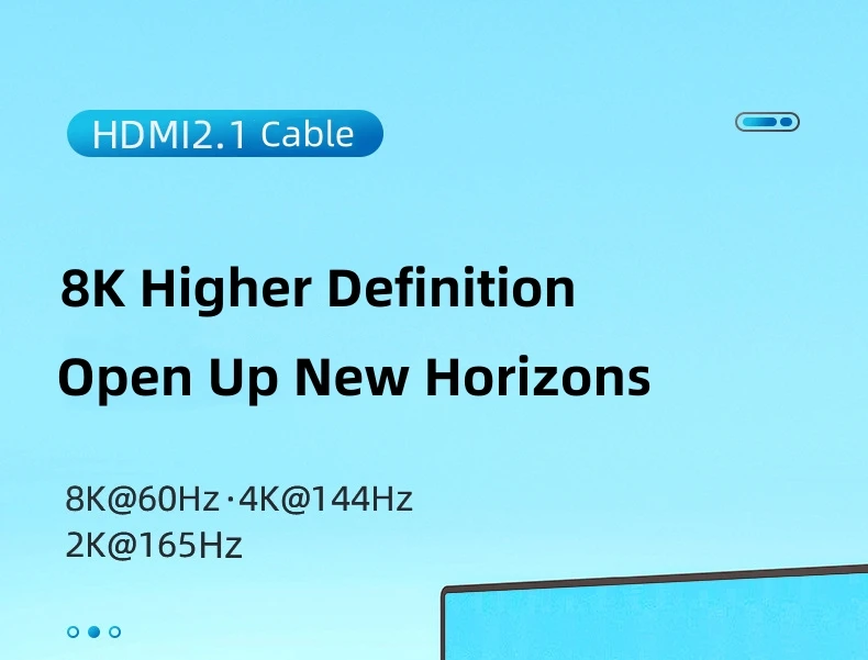 HDMI 2,1 Verlängerung Stecker zu Buchse Kabel 8k 60Hz/4k 144Hz/2k 165Hz HD HDMI-Kabel unterstützen dynamische HDR für TV, Displays, Projektoren – Detail 1