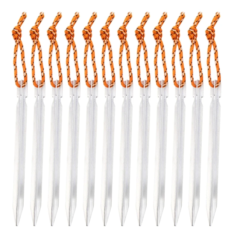12pcs Heavy-duty Yard Stakes Camping Family Tent for Pop Up Heavy Duty Tent Stakes for Camping Tents Hammocks and Canopy