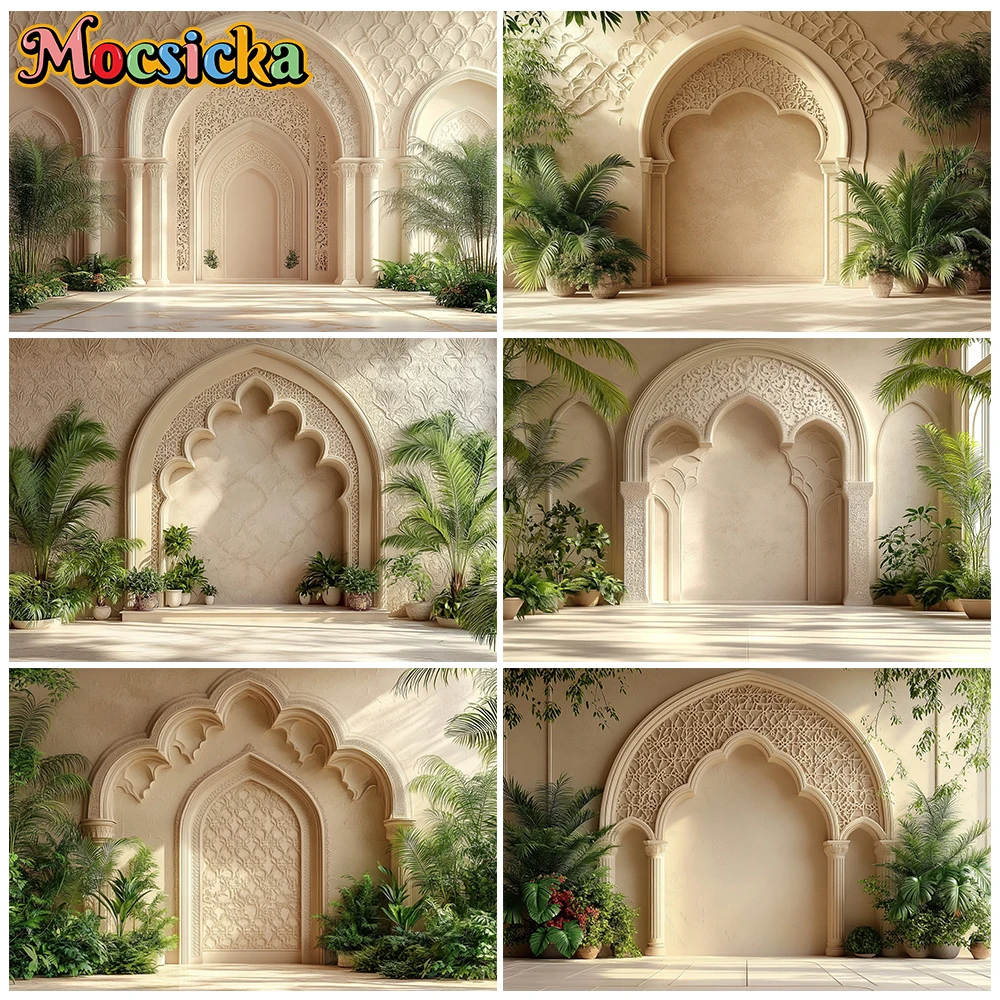 

Mocsicka Beige Art Door Wall Photography Backdrops Decors Old Master Baby Portrait Backgrounds Birthday Wedding Banner Photocall