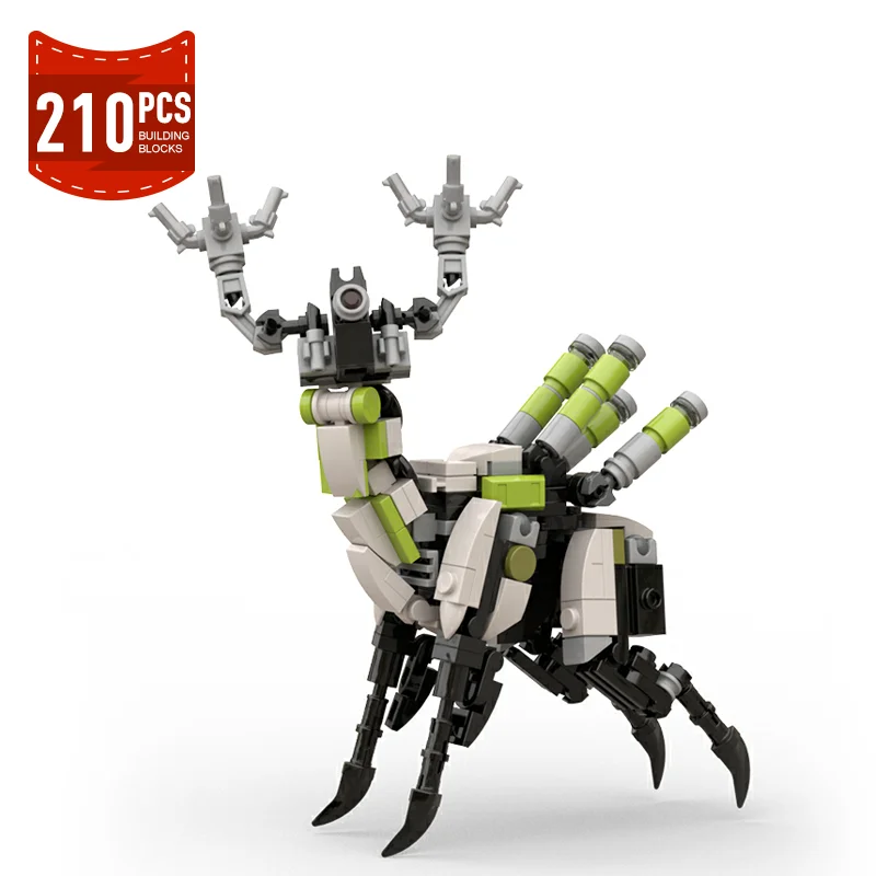 Moc Horizon Zero Dawned Tremortusk with Stand Herbivore Building Blocks Game Action Figures Mechanical Monster Bricks Toys Gift