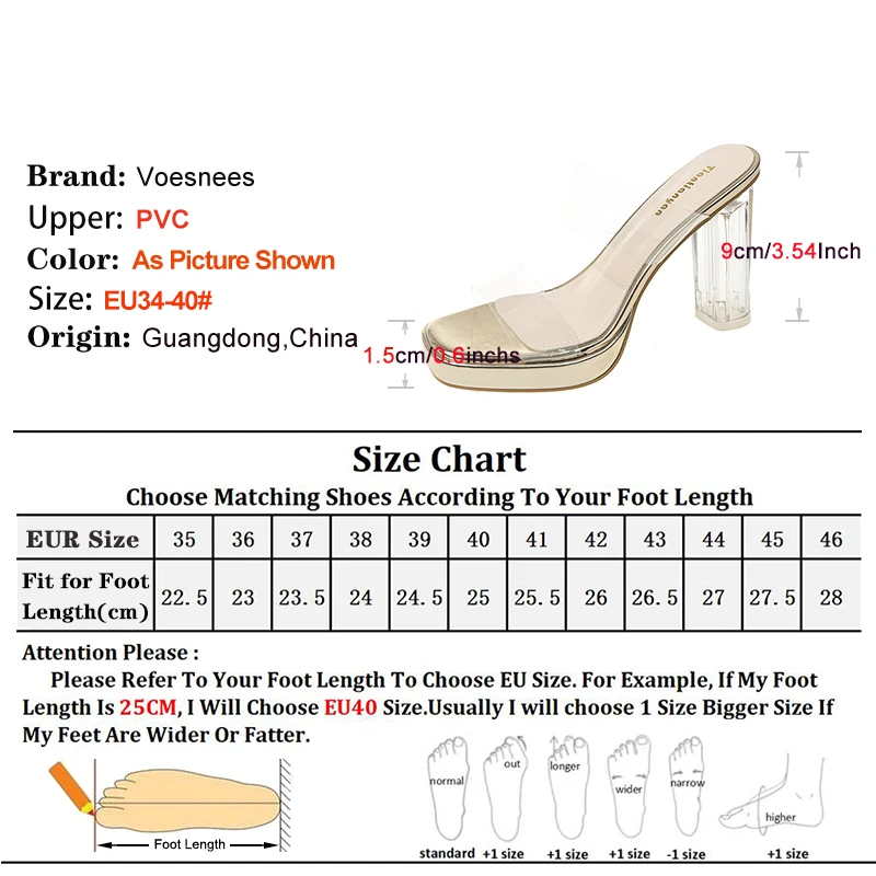 الذهب والفضة النساء شفافة بولي كلوريد الفينيل واضح عالية الكعب النعال 9 سنتيمتر الصنادل الكريستال الشرائح ساحة تو الصيف السيدات خارج الأحذية #4