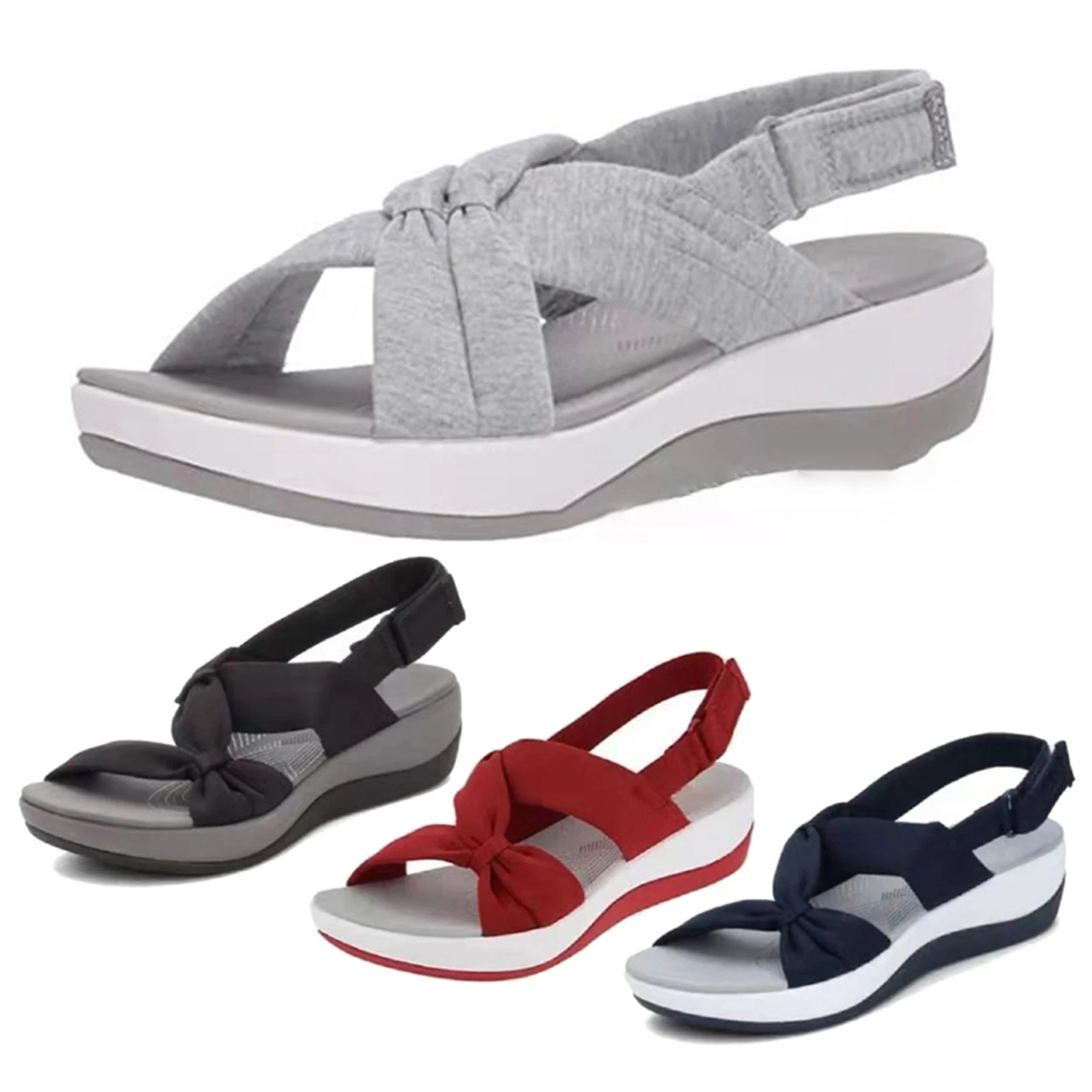 Women's Sandal Comfort Slides Beach Shoes Buckle Design Summer Beach Shoes For Outdoor