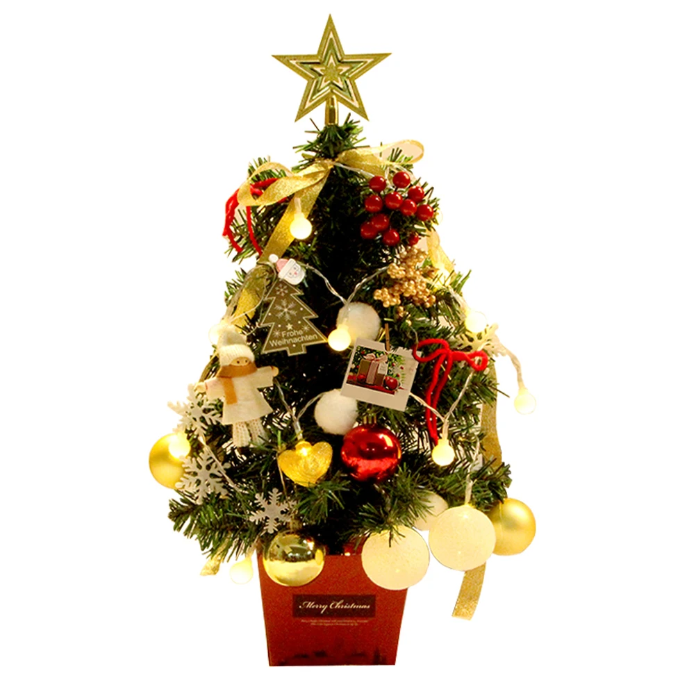

Mini Christmas Tree Ornament Decorative Light with Luminous Xmas Adornment Festival