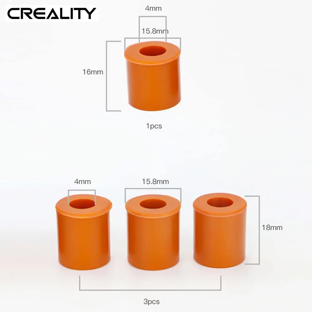 Creality Official 4 PCS Silicone Solid Bed Mounts Heatbed Leveling Silicone Leveling Column Buffer Stable for Ender-3/3Pro/3V2