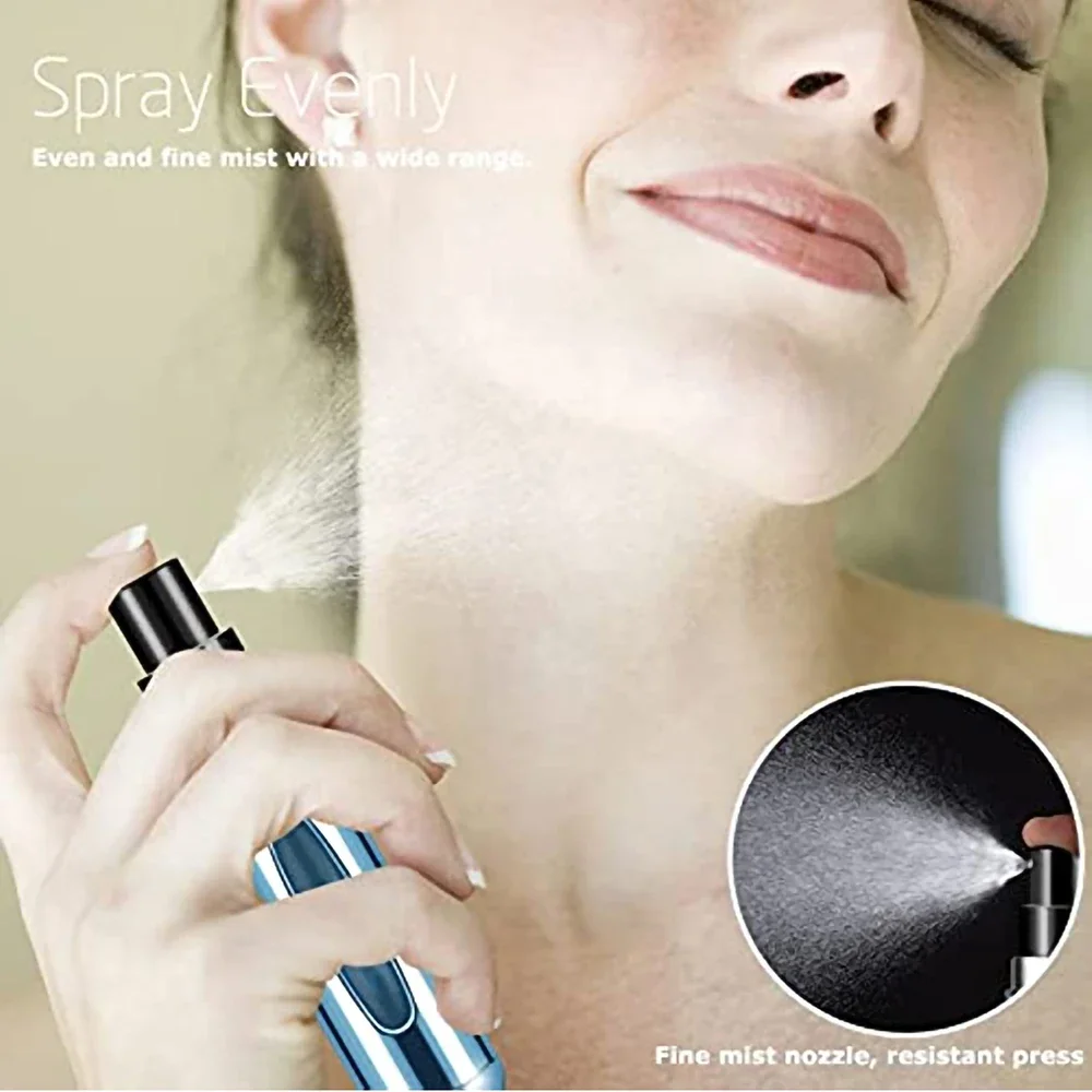 Mini botella de Perfume recargable de 5ml con bomba de aroma en aerosol, contenedor de cosméticos vacío, botella atomizadora para herramienta de