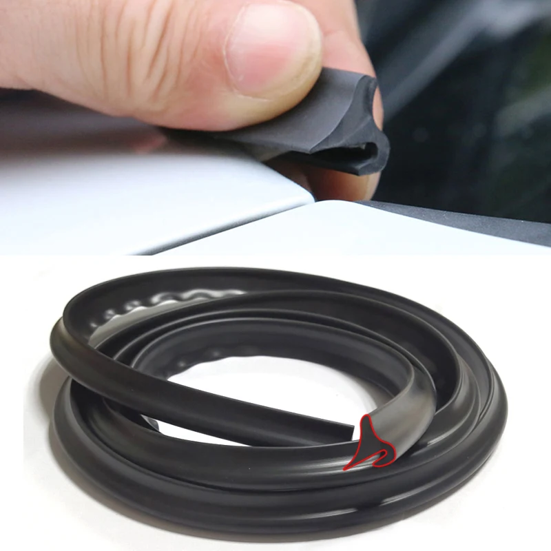 Car Windshield Rubber Seal 180mm Wind Guide Strip Front Rear Windshield Spoiler Hood Sealing Trim Auto Windshield Accessories