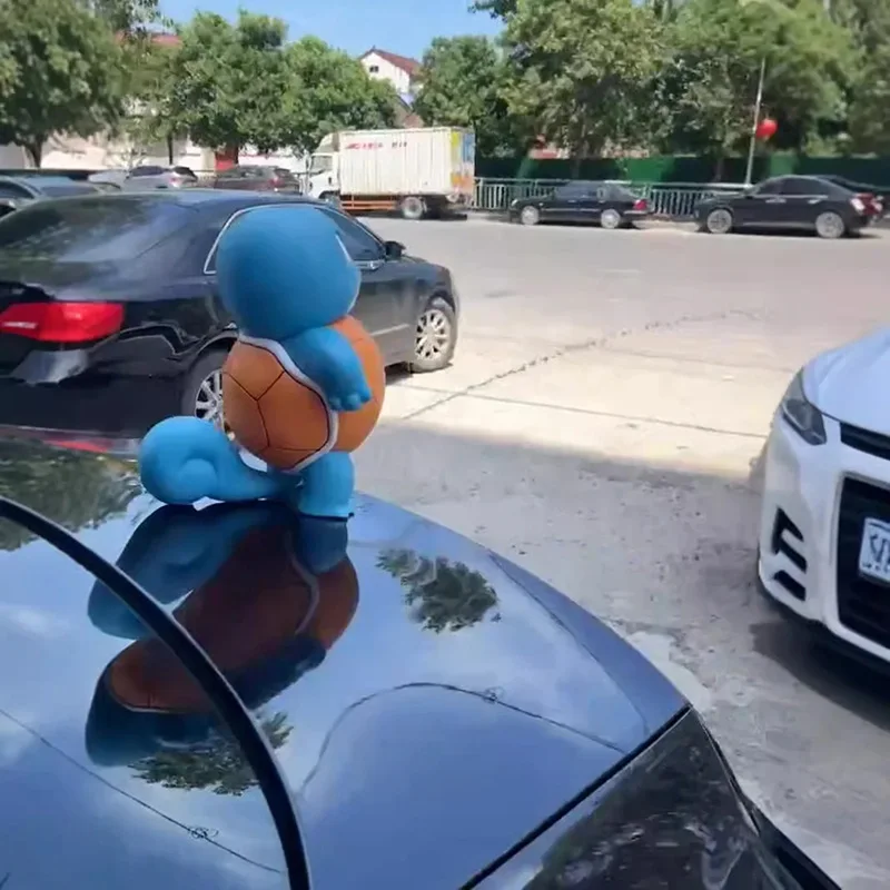 Anime Pokemon Will Spray Water Squirtle Toys accessori per auto Spray Water Big Size Proud And Cute Model Toys Car Squirtle Gift