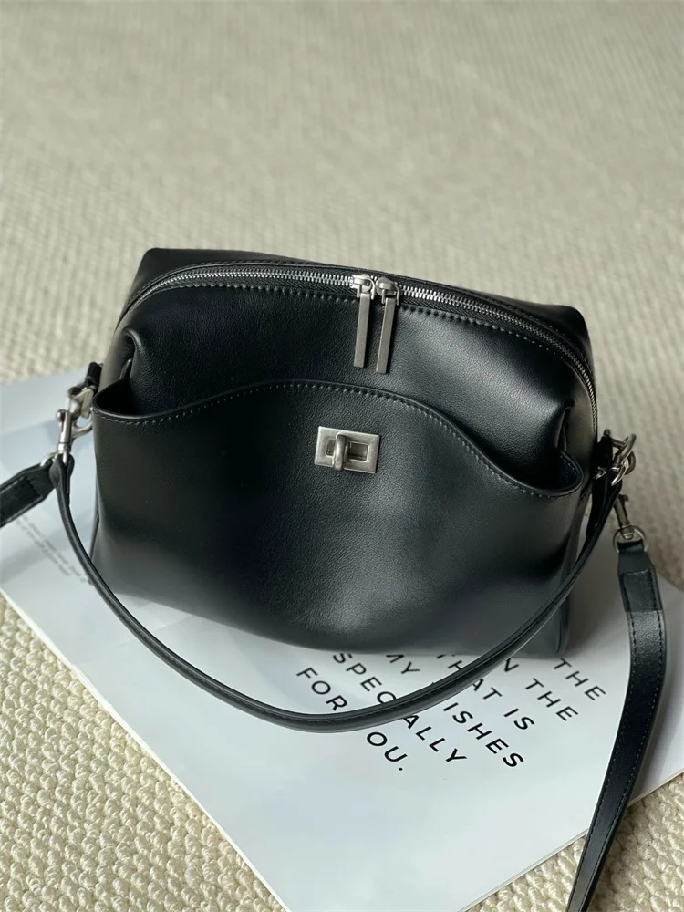 

Vintage Artistic Sle Genuine Leather Bag Camera Multi-ket Commuter Versatile Handbag Single oulder Crossbody Bag...