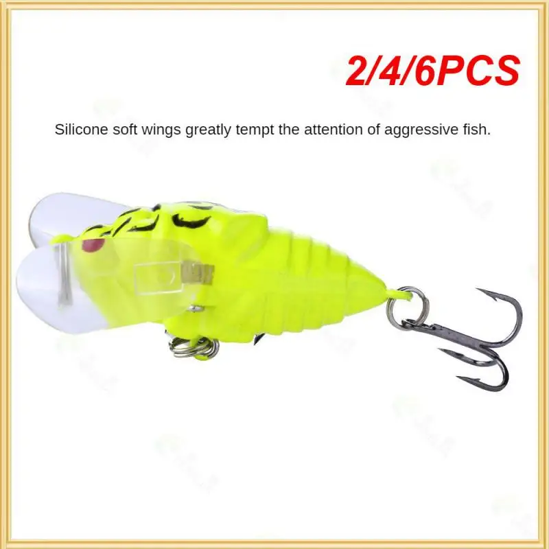 2/4/6PCS Attractive To Target Fish Fishing Gear Bait And Bait Reinforced Blood Tank Hook Fishing Equipment And Vibrant Colors