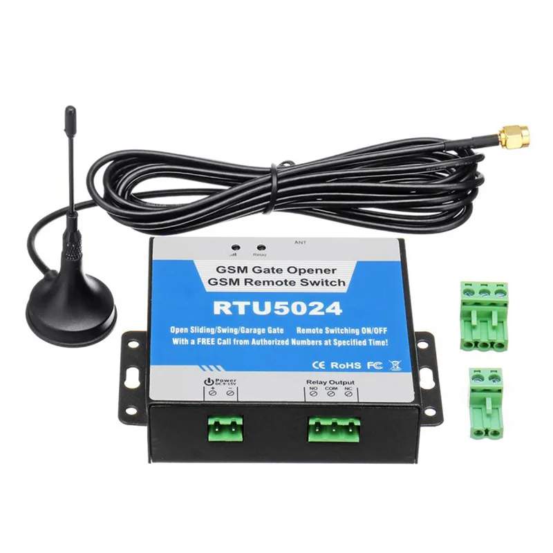 RTU5024 GSM بوابة فتاحة التتابع التبديل اللاسلكية باب بجهاز تحكم عن بعد فتحت باب الوصول هوائي طويل 850/900/1800/1900Mhz-N34R #2