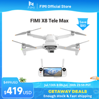FIMI X8 Tele Max drone 20KM range with Wide-Angle Tele Camera 30x Hybrid Zoom 4K 60fps 3-axis Gimbal GPS AI Super Night Video
